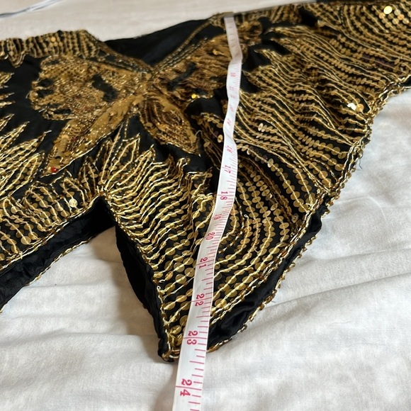 Vintage Gold Sequin Butterfly Top with Silk Lining - Picture 11 of 11